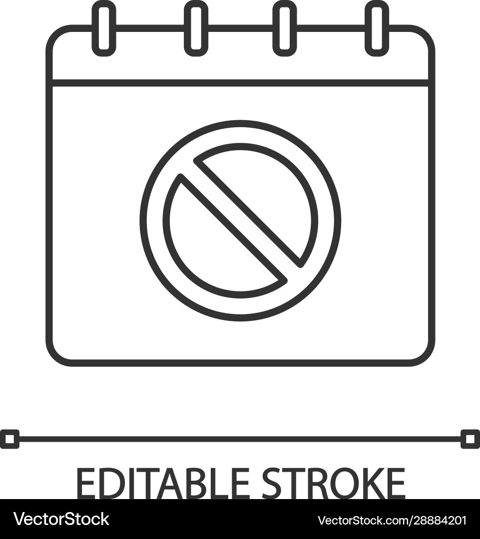 Protest event date linear icon Vector Image