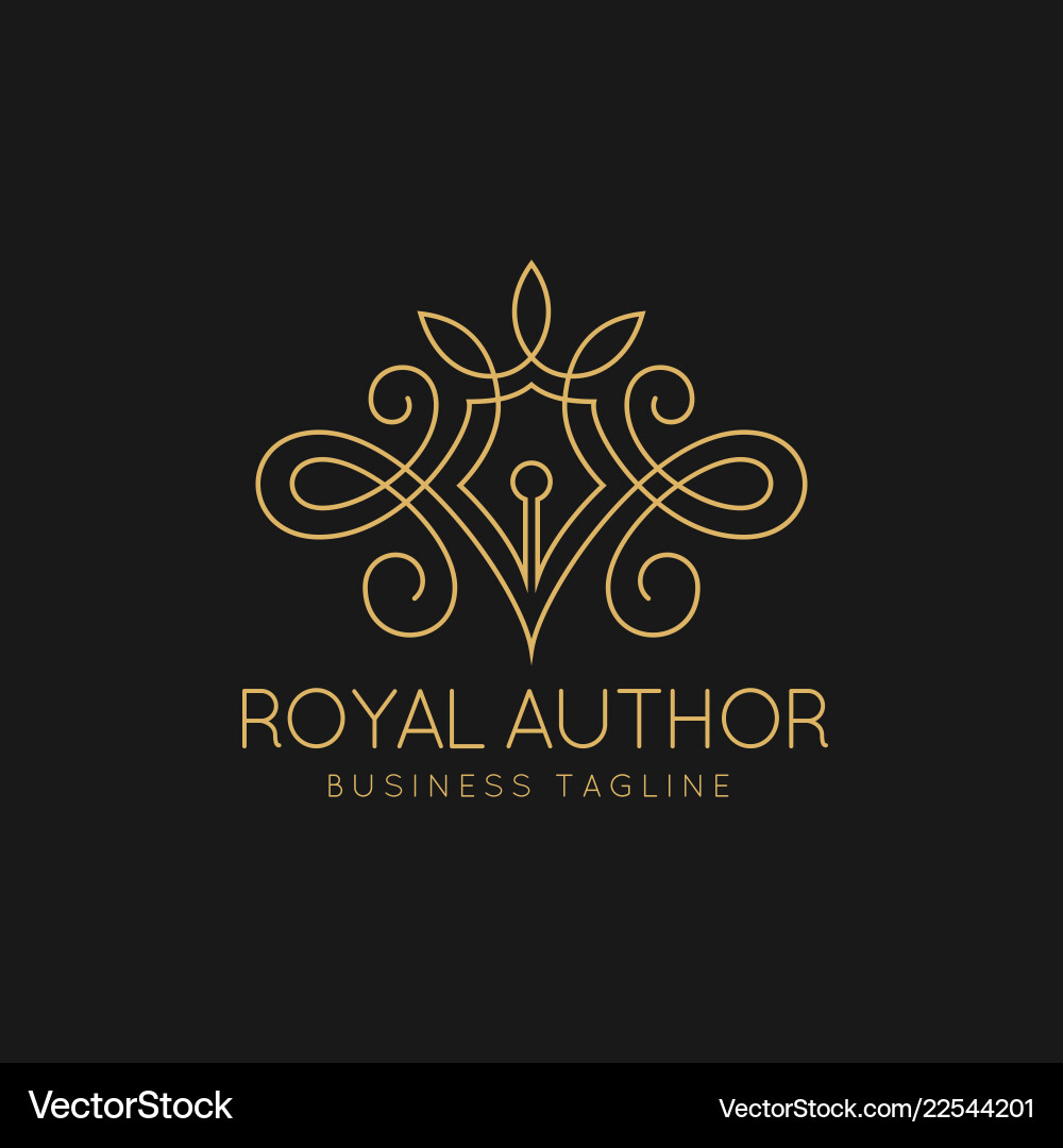 Royal Script Logo Template Vector Image