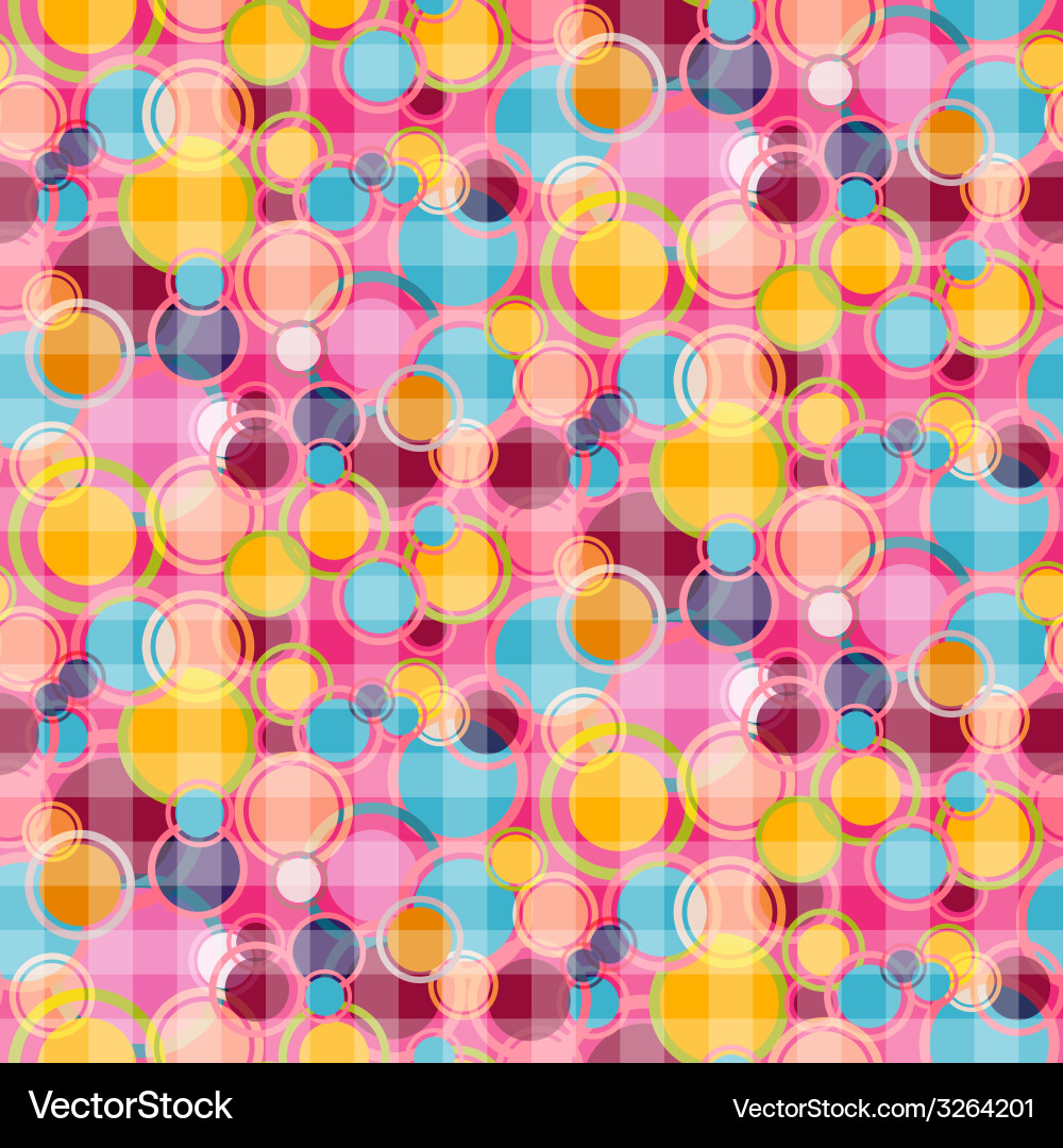Seamless abstract bubbles circle pattern vector image