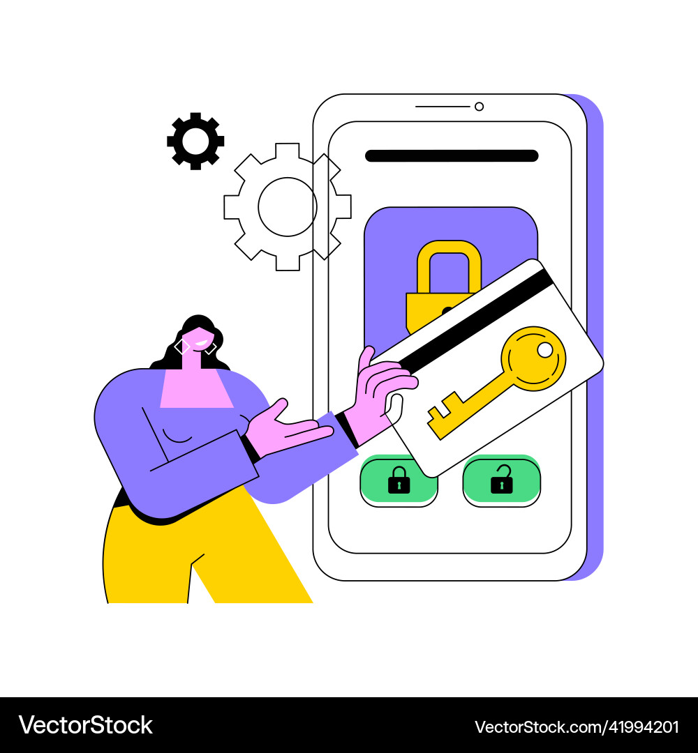 Security access card abstract concept Security access card abstract concept vector image