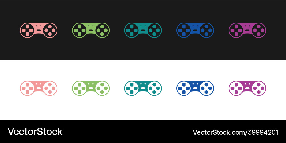 Set game controller or joystick for console vector image