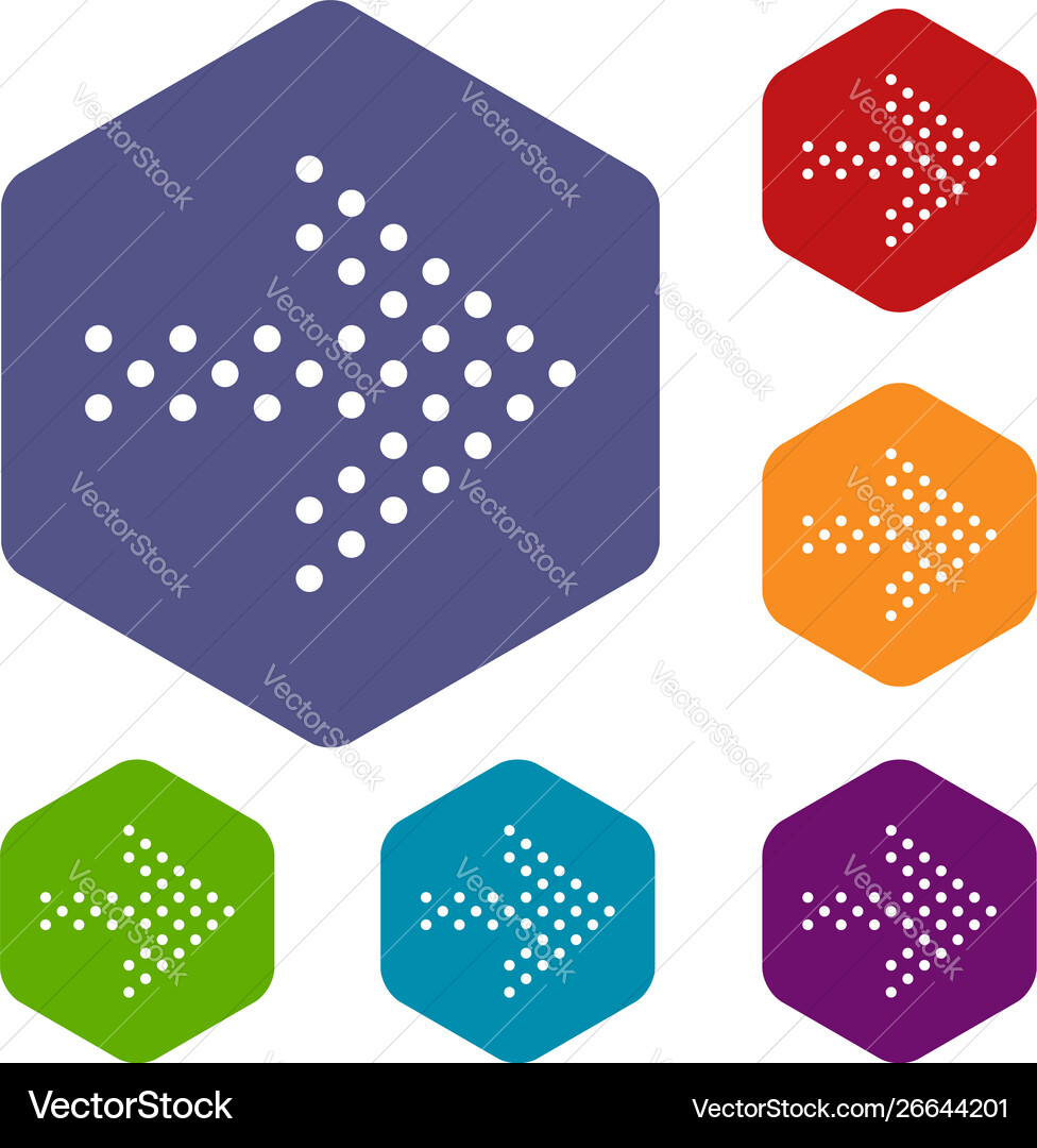 Small dots right arrow icon simple style Small dots right arrow icon simple style vector image