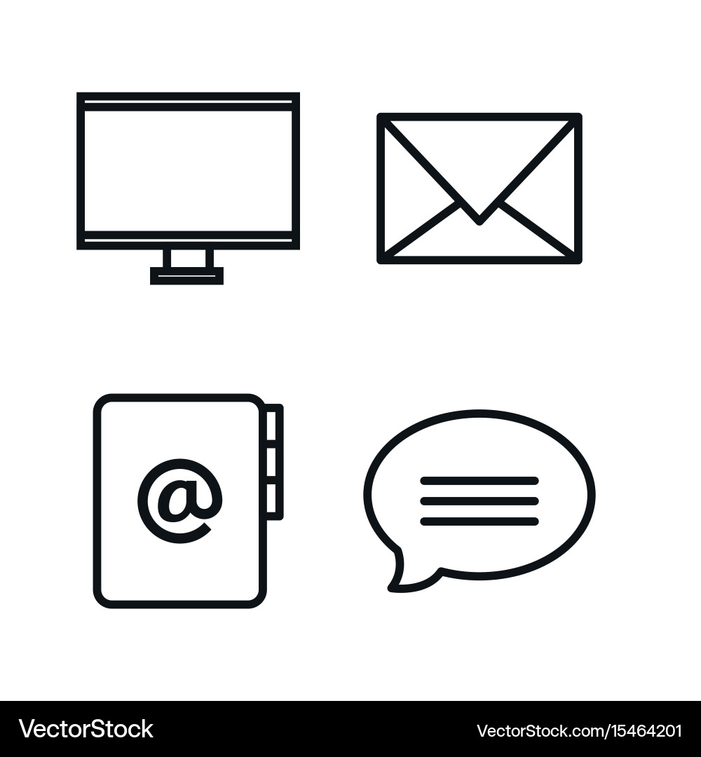 Technology and communication objects design Vector Image