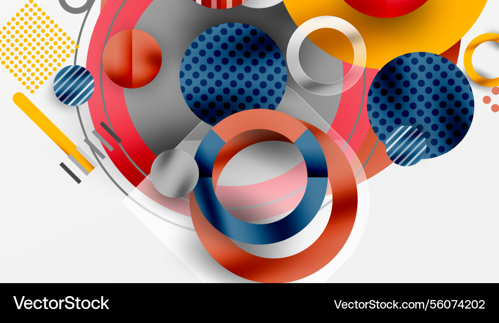 Abstract circle design with overlapping Vector Image