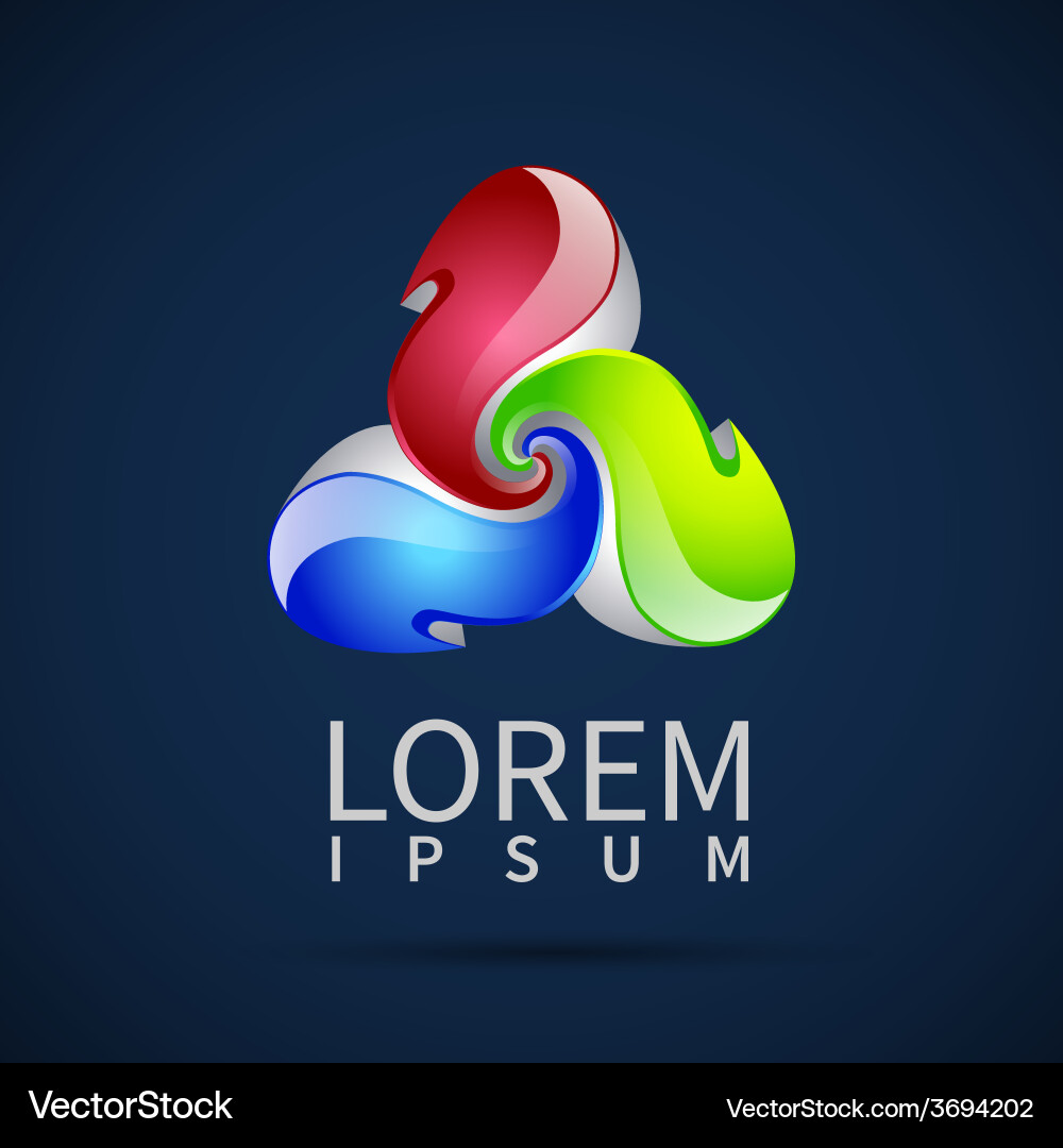 Abstract element shape design icon vector image