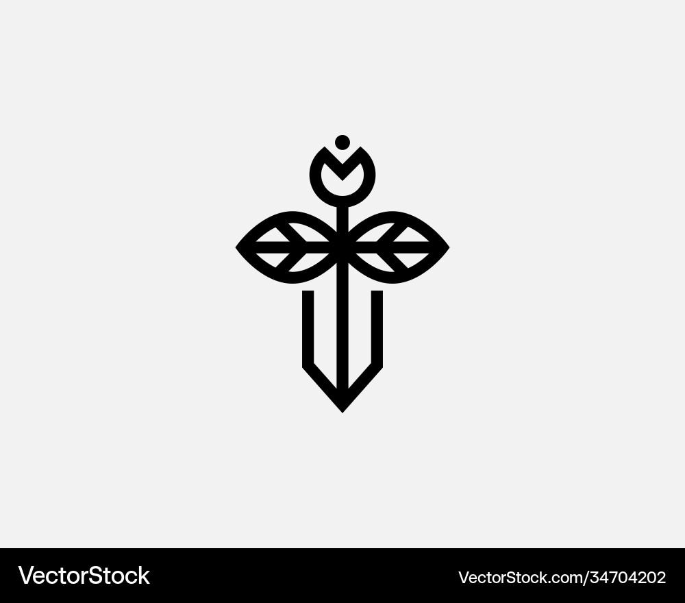 Abstract sword dagger blade knife with a handle Abstract sword dagger blade knife with a handle vector image
