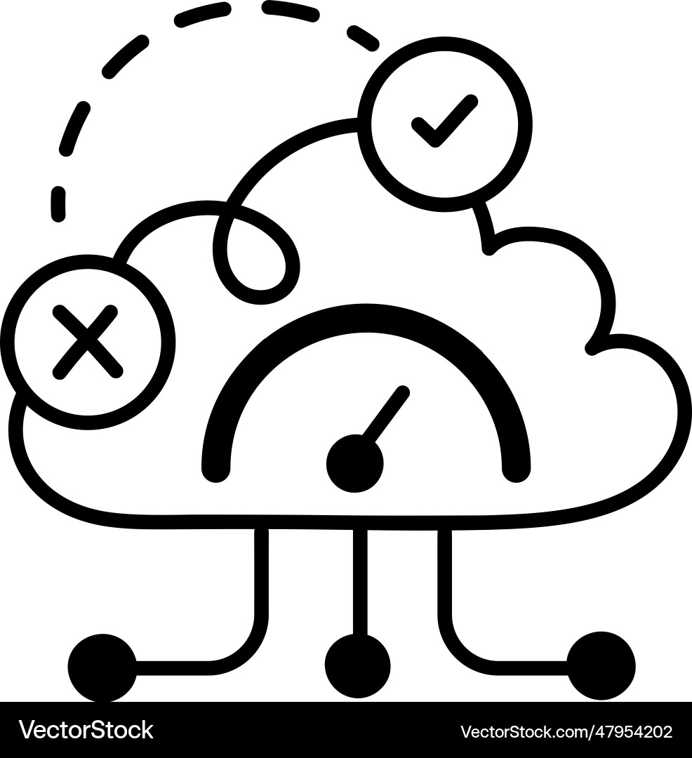 Cloud testing vector image