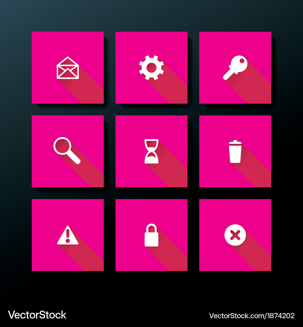 Flat web icon set Vector Image