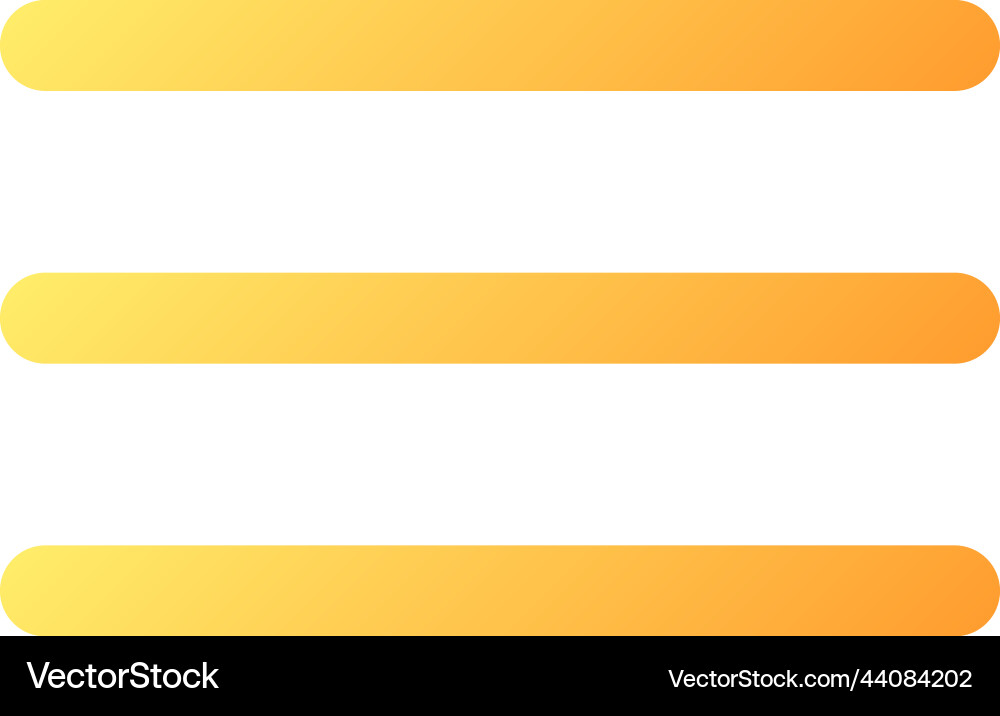 Hamburger menu pixel perfect flat gradient color Hamburger menu pixel perfect flat gradient color vector image