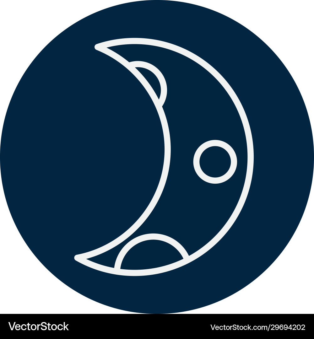 Isolated moon line block style icon design vector image