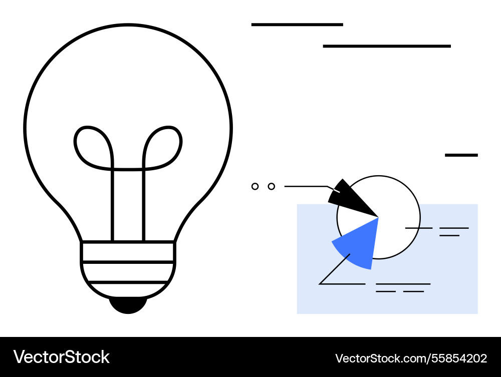 Lightbulb with geometric graph elements Vector Image