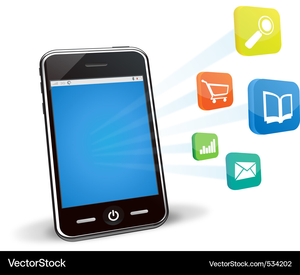 Mobile Applications & Technology Vector Image