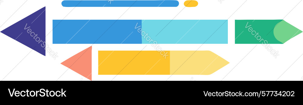 Multi-segment progress bar arrow design vector image