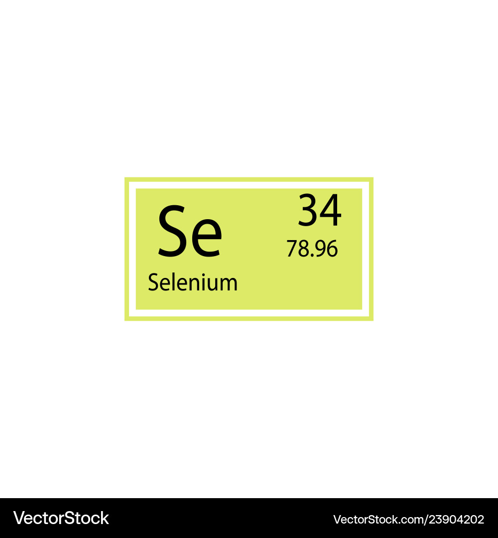 Periodic table element selenium icon Periodic table element selenium icon vector image
