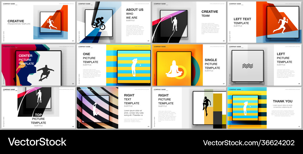 Presentation design templates multipurpose vector image