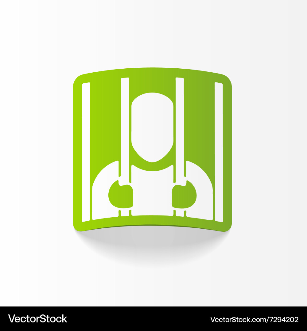 Realistic design element prisoner vector image