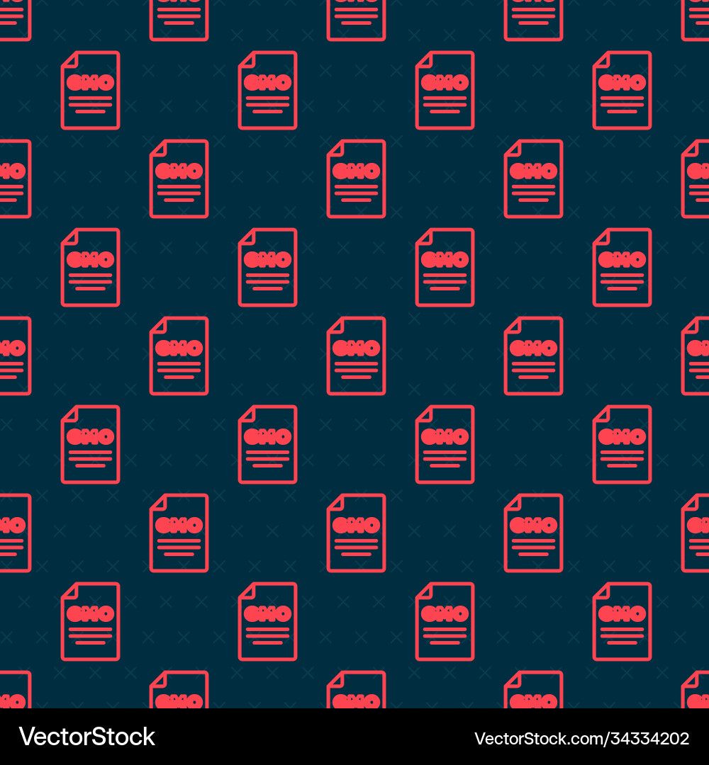 Red line gmo icon isolated seamless pattern Red line gmo icon isolated seamless pattern Vector Image