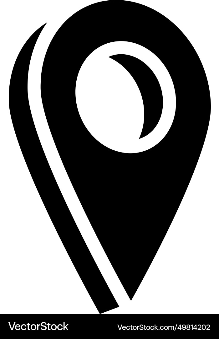 Red pointer map location glyph icon vector image