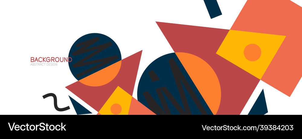 Abstract background blocks lines triangles vector image