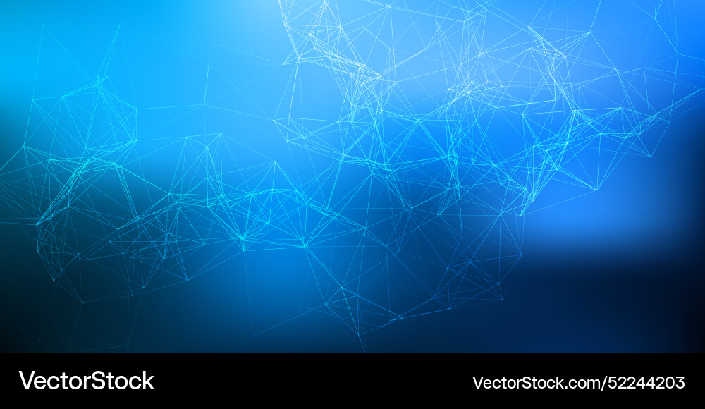 Abstract background with low poly plexus design Vector Image