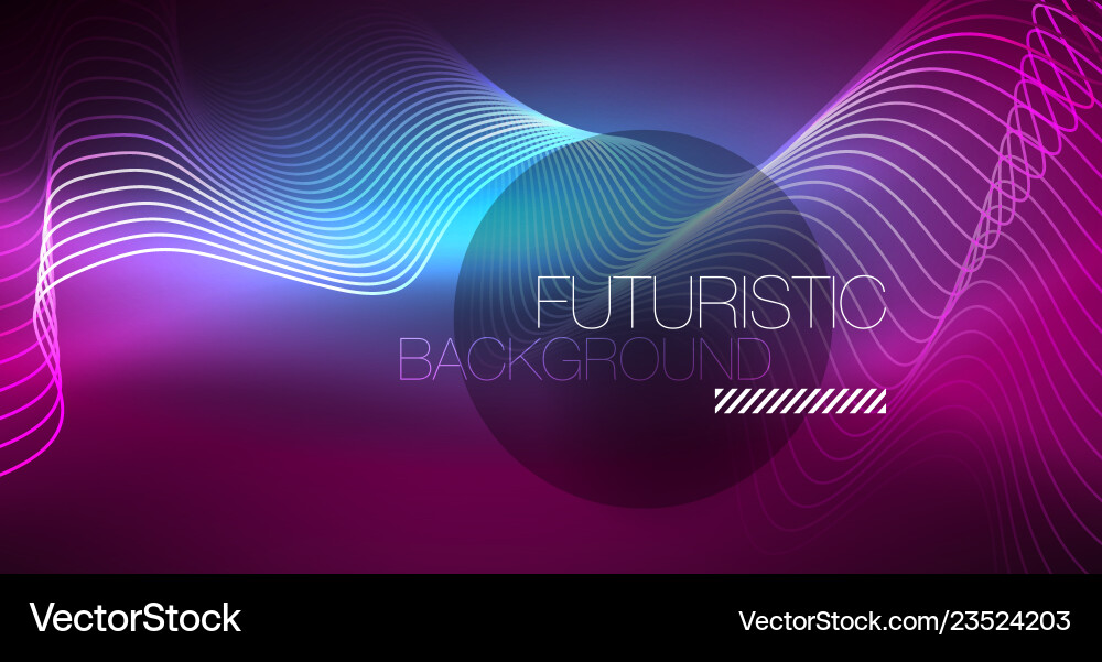Abstract shiny glowinng color wave design element Vector Image
