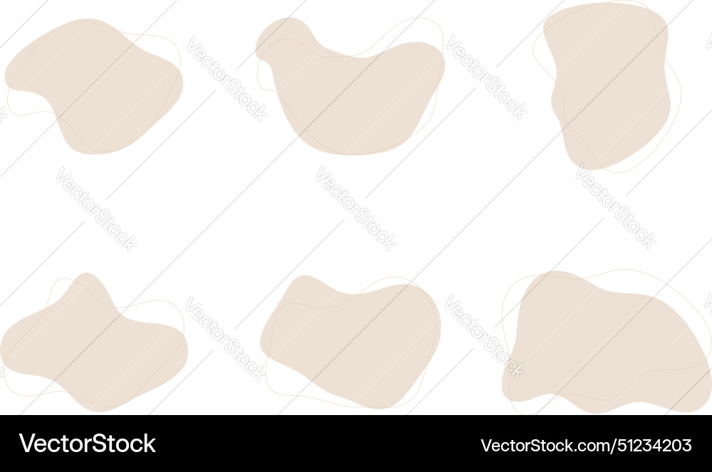 Blobs Flüssigkeit Formen Symbol visuellen Satz Vektorbild
