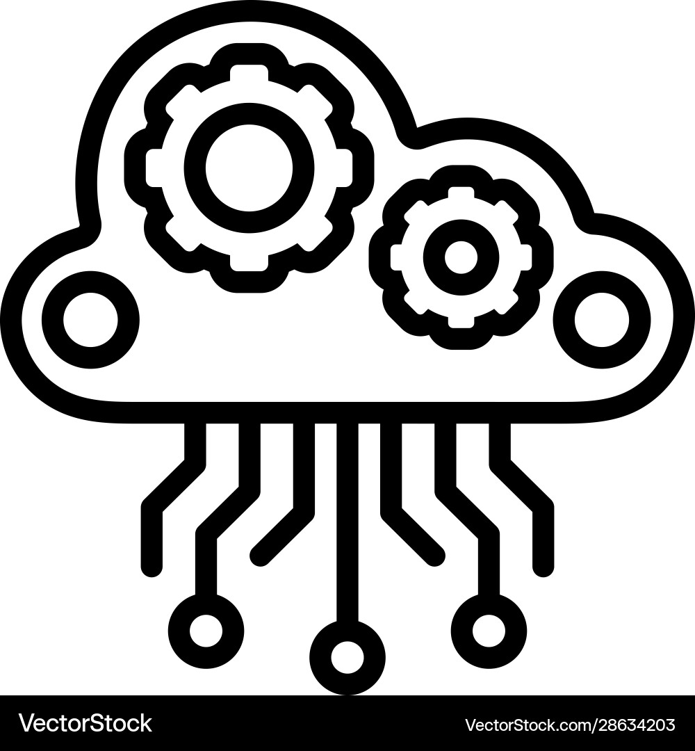 Cloud computing Vector Image