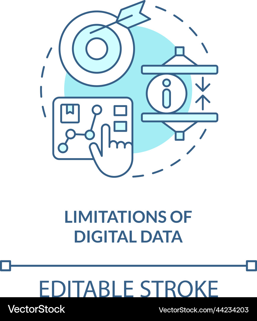 Digital Data Limitations Icon vector image