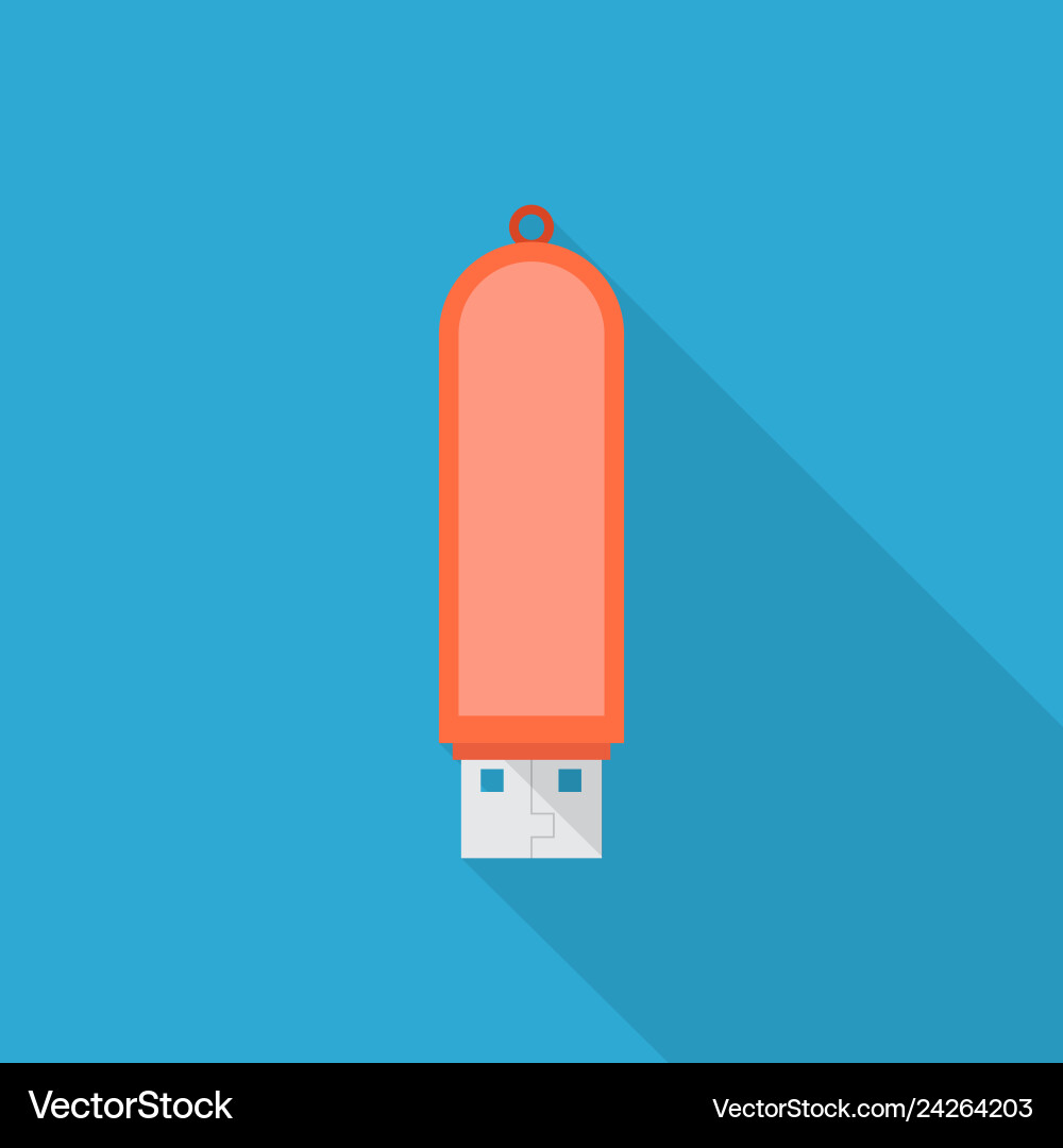 Flashdisk Icon Set - Flat Style Vector Image