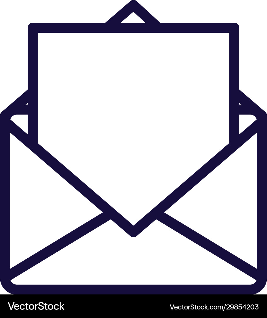Isolated envelope message line style icon Isolated envelope message line style icon vector image