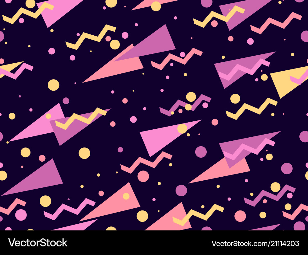 Memphis seamless pattern geometric elements Memphis seamless pattern geometric elements vector image