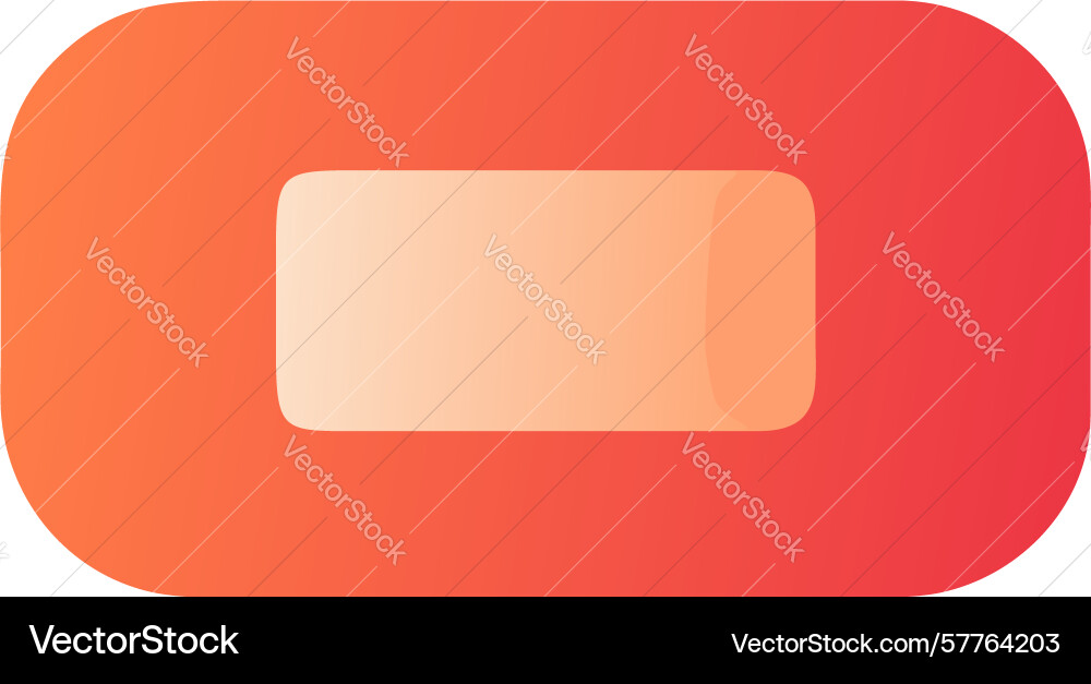 Modern red ui slider toggle button design vector image