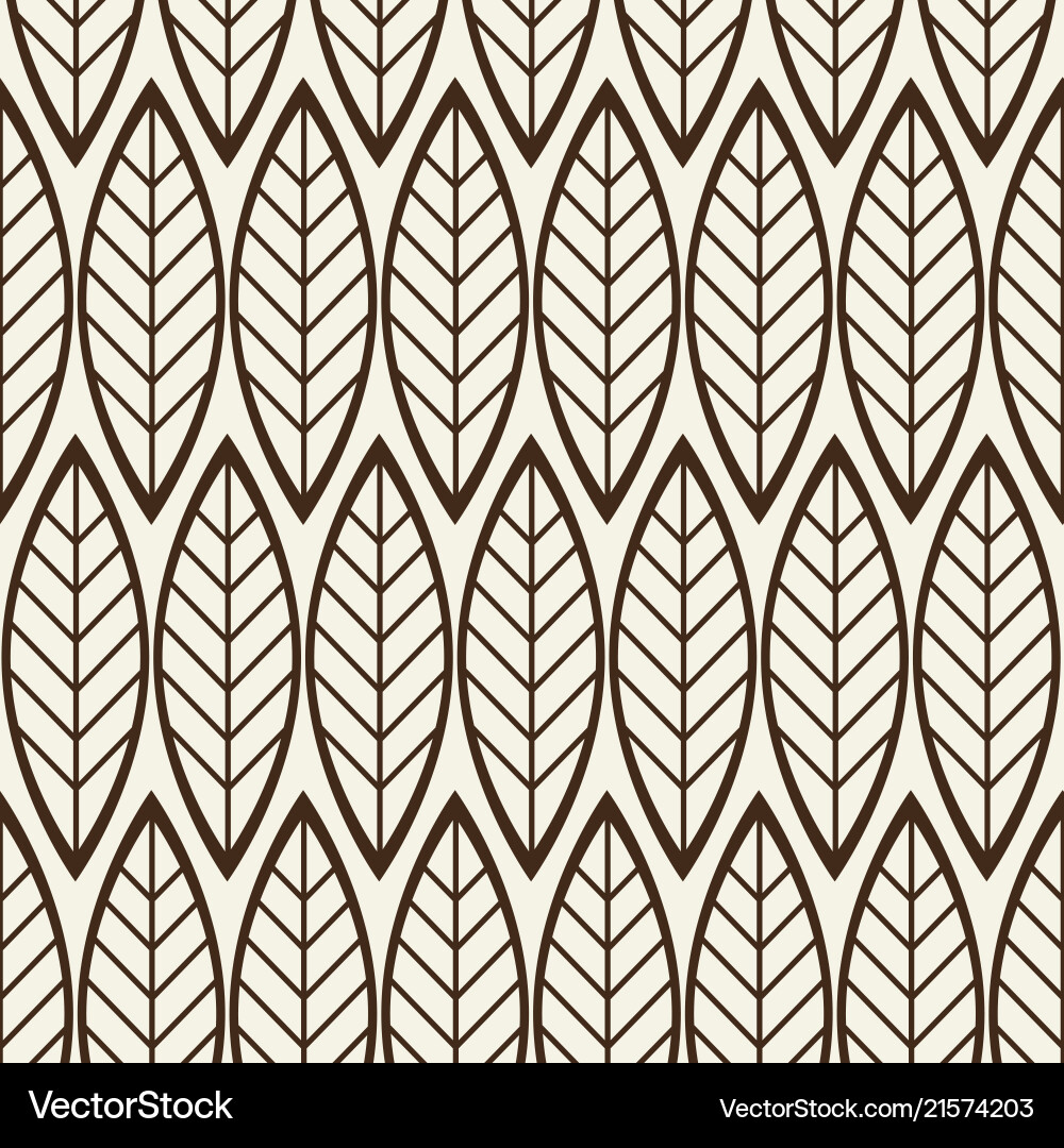 Monochrome seamless background with linear leaves Monochrome seamless background with linear leaves Vector Image