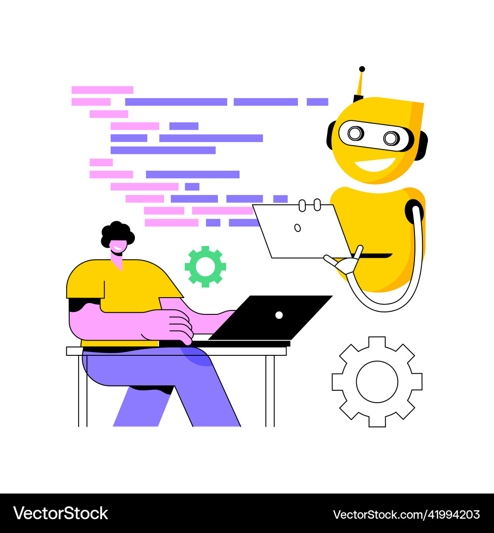 Open automation architecture abstract concept Open automation architecture abstract concept vector image