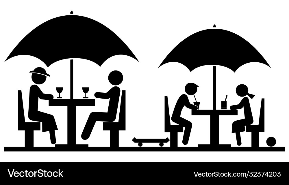 Restaurant furniture badesk Restaurant furniture badesk vector image