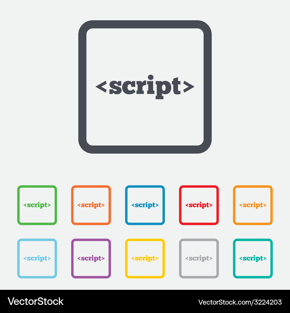 Script sign icon javascript code symbol vektorbild