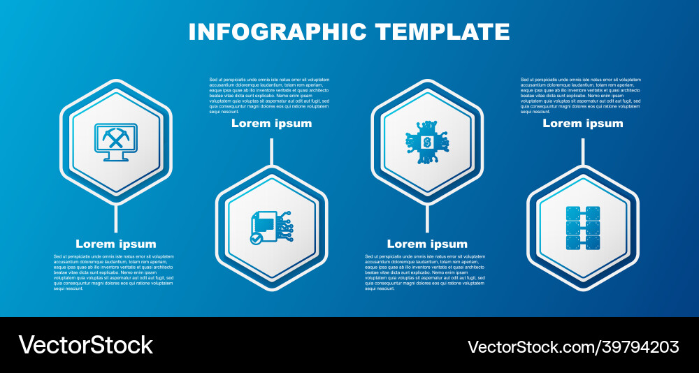 Set line mining with monitor and pickaxe smart Vector Image