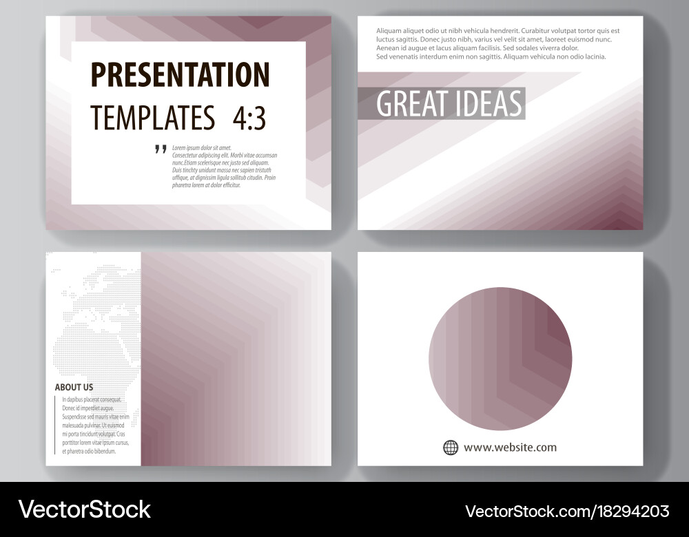 Set of business templates for presentation slides Vector Image