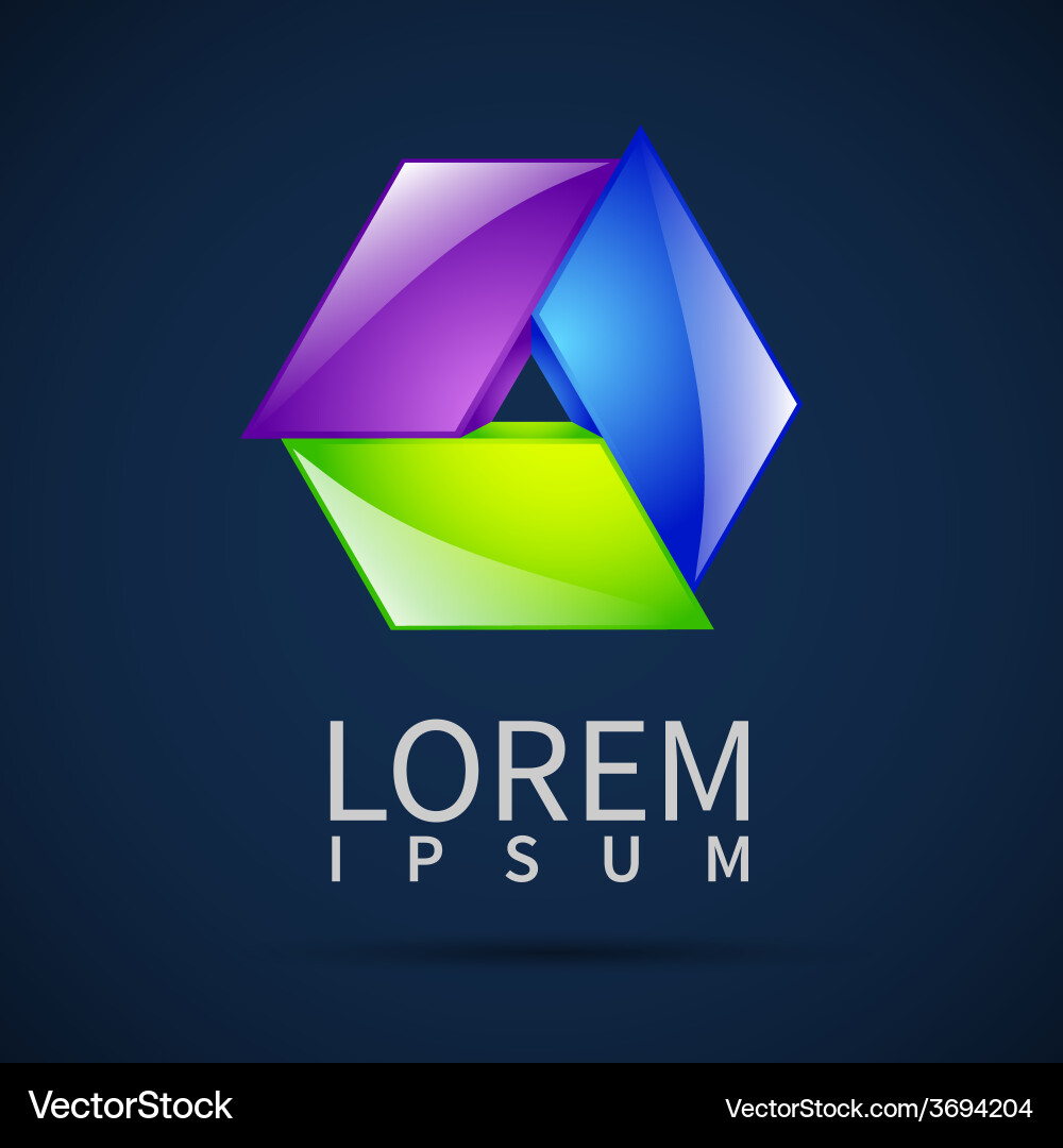 Abstract element shape design icon vector image