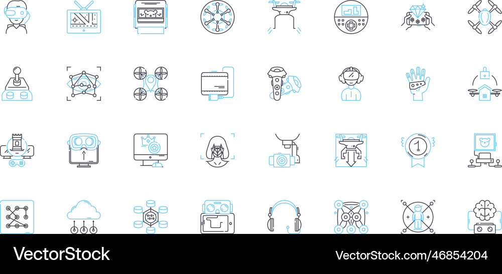 Cloud Computing lineare Icons setzen Skalierbarkeit Cloud Computing lineare Icons setzen Skalierbarkeit vektorbild