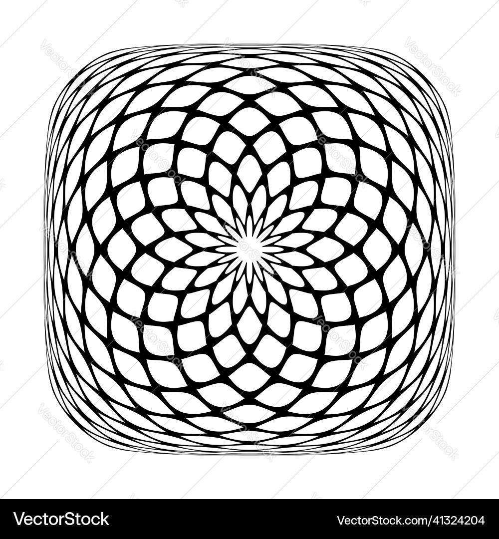 Convex Rounded Grid Pattern vector image