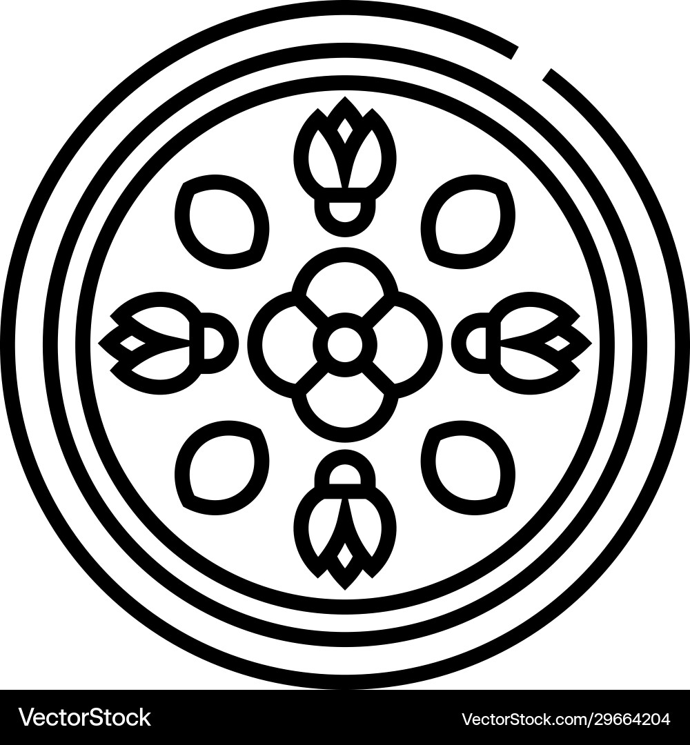 Creating patterns line icon concept sign outline Creating patterns line icon concept sign outline vector image