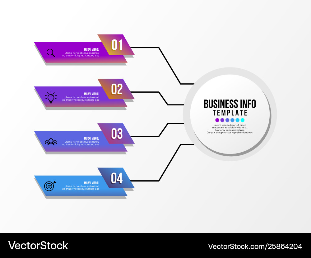 Infographic design template with options steps Infographic design template with options steps vector image