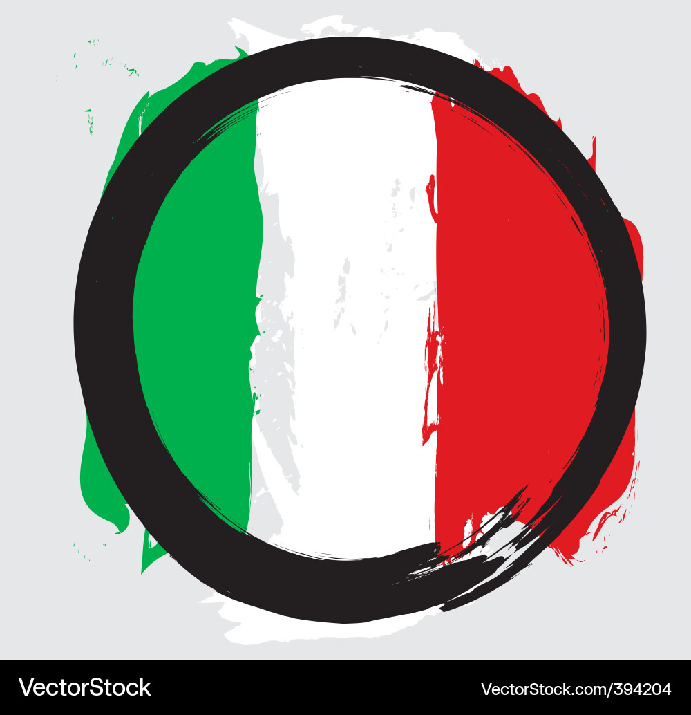 Italian Flag Circle Pattern Vector Image