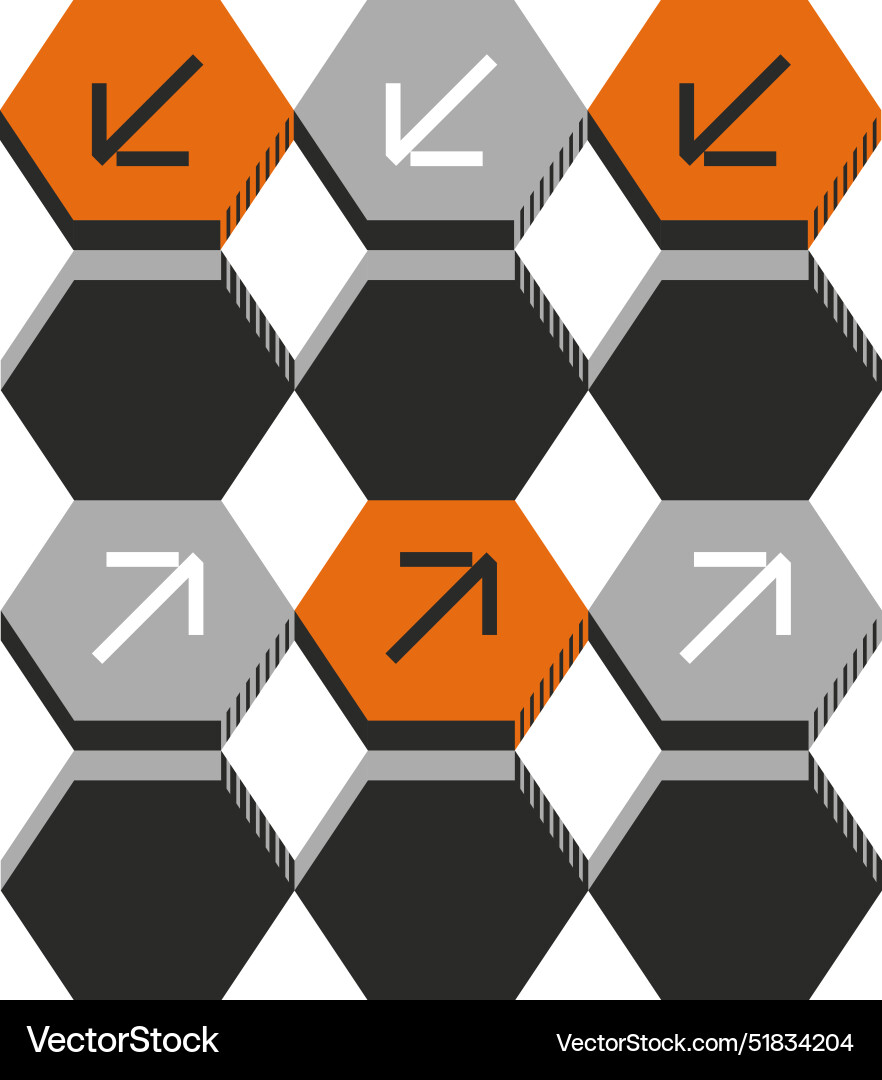 Modern geometric pattern design hexagonal shapes Modern geometric pattern design hexagonal shapes vector image