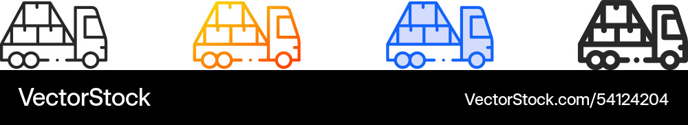 Moving iconthin linear gradient blue stroke Vector Image