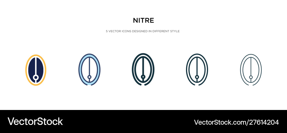Nitre icon in different style two colored vector image