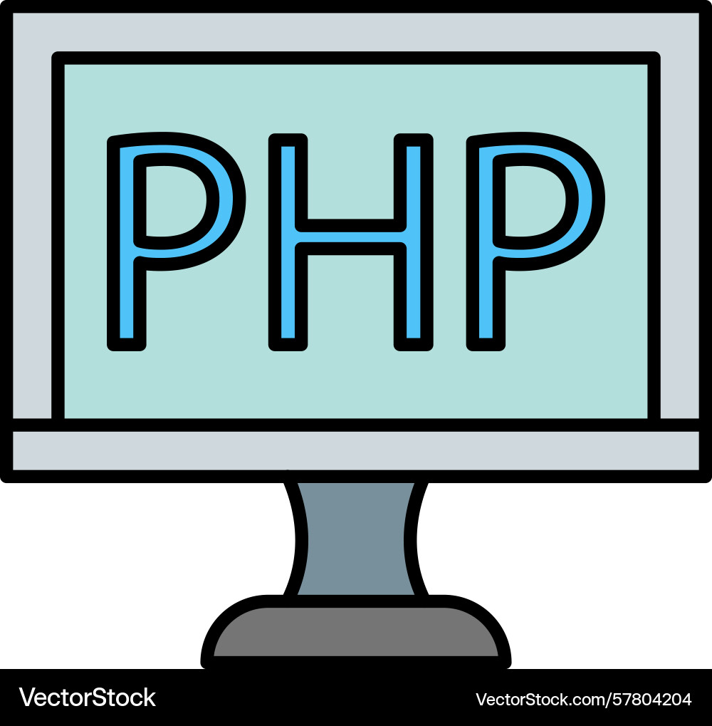 Php line filled icon vector image