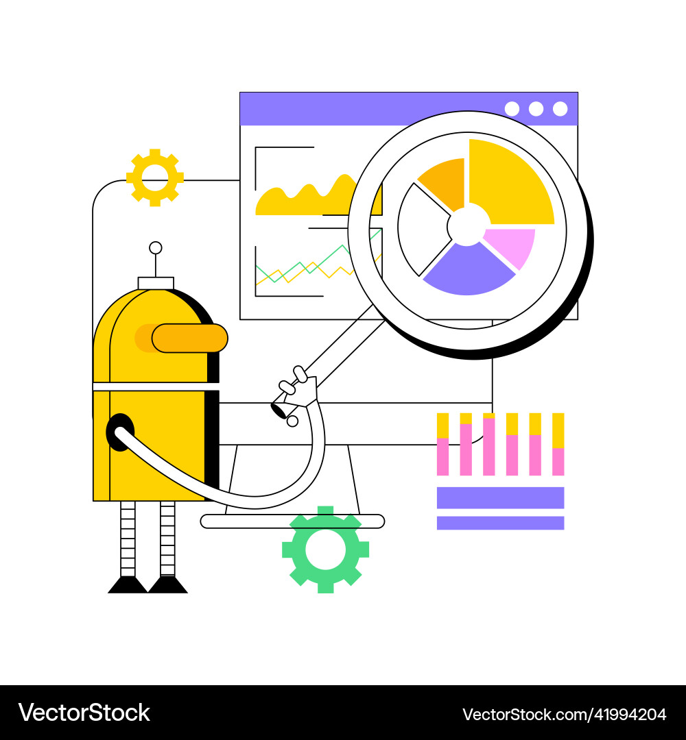 Robotic process automation abstract concept Robotic process automation abstract concept vector image