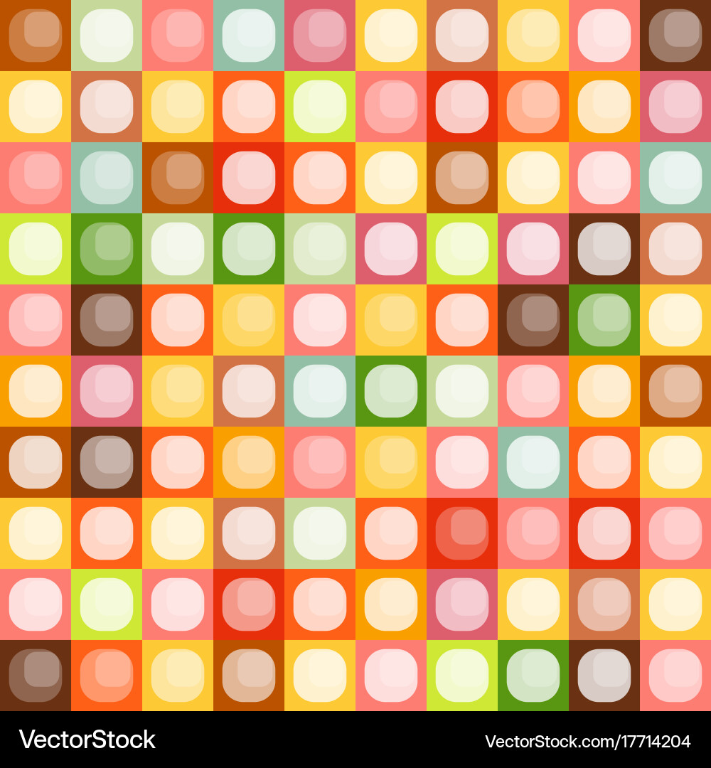 Seamless squares pattern rectangles retro warm Vector Image